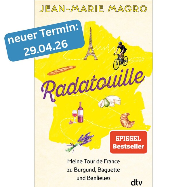 Buchcover "Radatouille" und Hinweis zum neuen Termin 29.4.26.